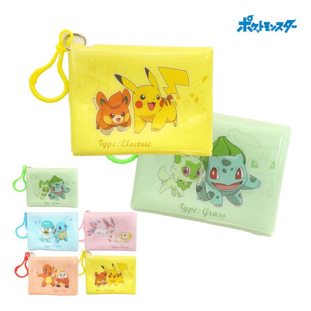 ミニポーチ キッズ 男の子 女の子 小物入れ ポケットモンスター キーケース キーホルダー付き PCV 小銭入れにも | 