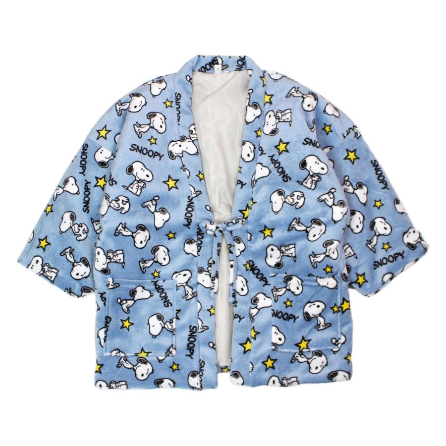 フリース はんてん スヌーピー レディース 女性用 どてら  中綿 綿入れ あったか 半てん ちゃんちゃんこ 部屋着 ルームウェア |  | 08