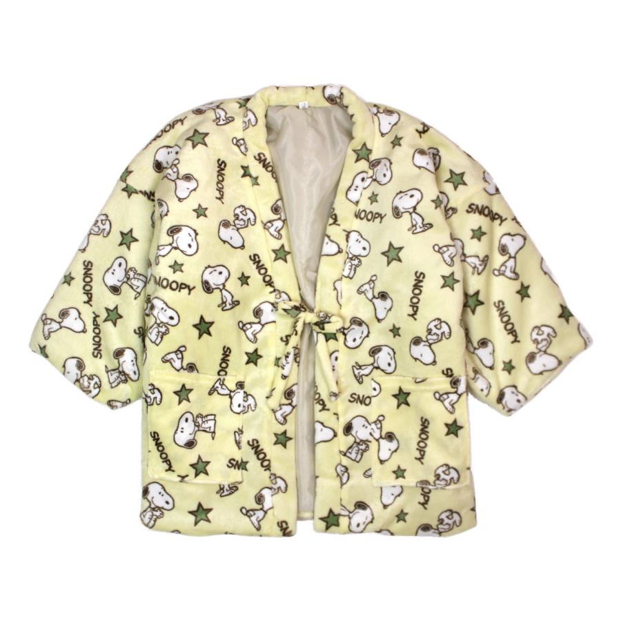 フリース はんてん スヌーピー レディース 女性用 どてら  中綿 綿入れ あったか 半てん ちゃんちゃんこ 部屋着 ルームウェア |  | 10