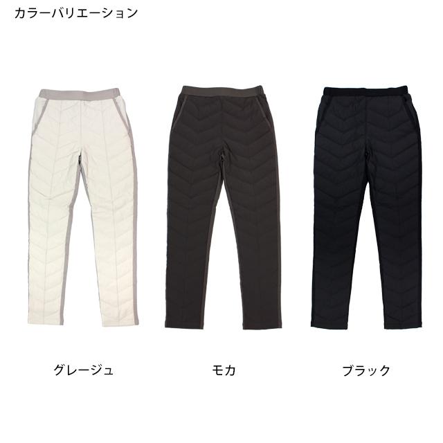 ダウンパンツ レディース テーパード 女性 婦人 あったか ボトム ウエストゴム ストレッチ タイト スリムパンツ 登山 防寒 M L LL |  | 01