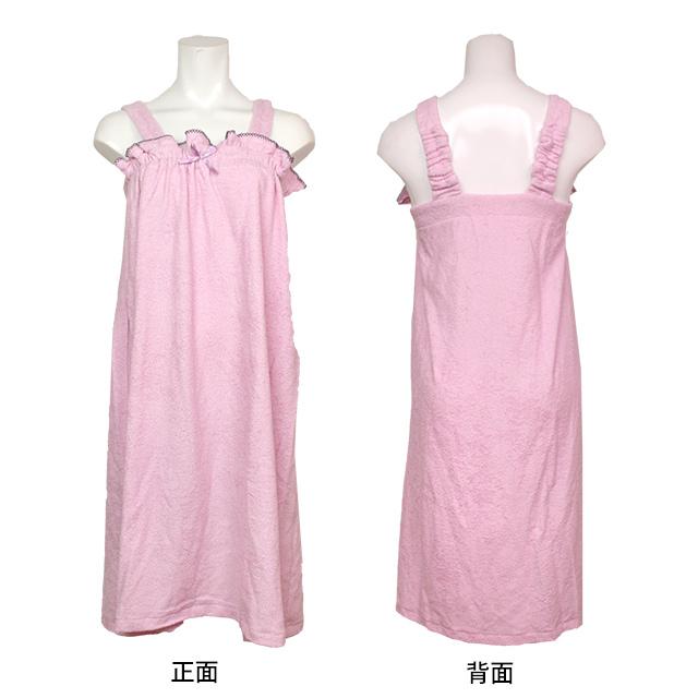 シャワーローブ レディース バスローブ タオル地 ラップローブ 無地 パイル地 キャミワンピース タオルローブ ルームウェア 女性用 |  | 07
