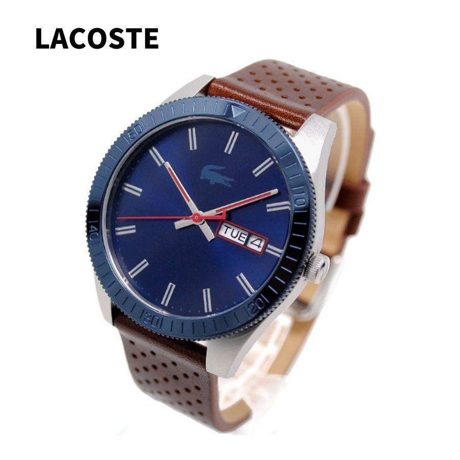 LACOSTE ラコステ 2010981 ブラウン レザー ウォッチ 腕時計 男性 メンズ | LACOSTE