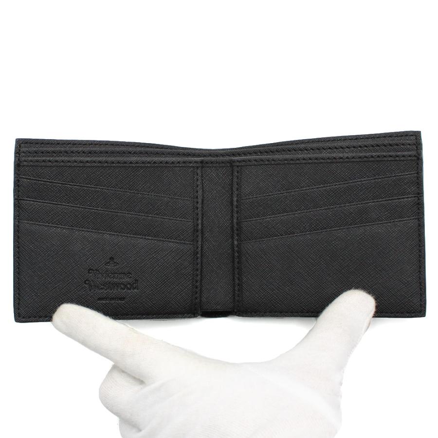 【ヴィヴィアンウエストウッド 】SAFFIANO PLAINMAN二つ折り財布 SAFFIANO PLAIN MAN 二つ折り財布(ブルー系)（メンズ