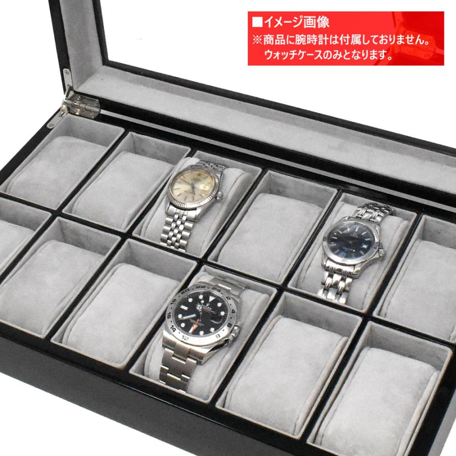 Georgio Fellini ジョルジオフェリーニ B245 腕時計ケース ウォッチケース ボックス型 ガラス板 12本収納 |  | 01