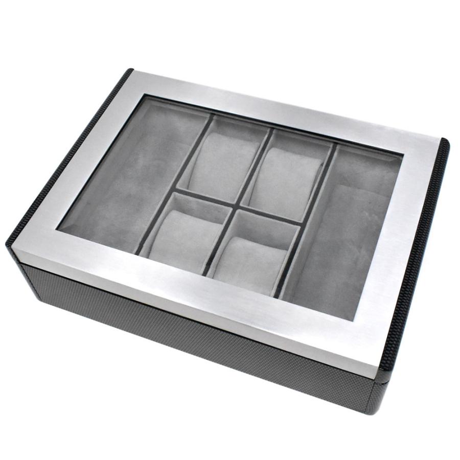 【SALE】Georgio Fellini ジョルジオフェリーニ B265 腕時計ケース ウォッチケース ボックス型 ガラス板 6本収納 |  | 03