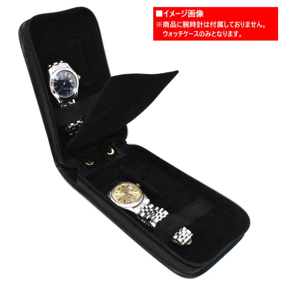 【SALE】Georgio Fellini ジョルジオフェリーニ W1084 腕時計ケース 携帯用 ファスナー式 4本収納 |  | 06