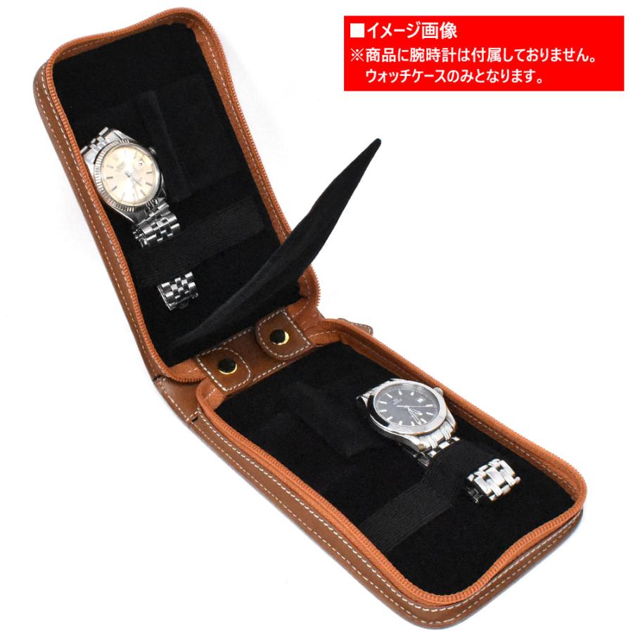 【SALE】Georgio Fellini ジョルジオフェリーニ W1084 腕時計ケース 携帯用 ファスナー式 4本収納 |  | 10