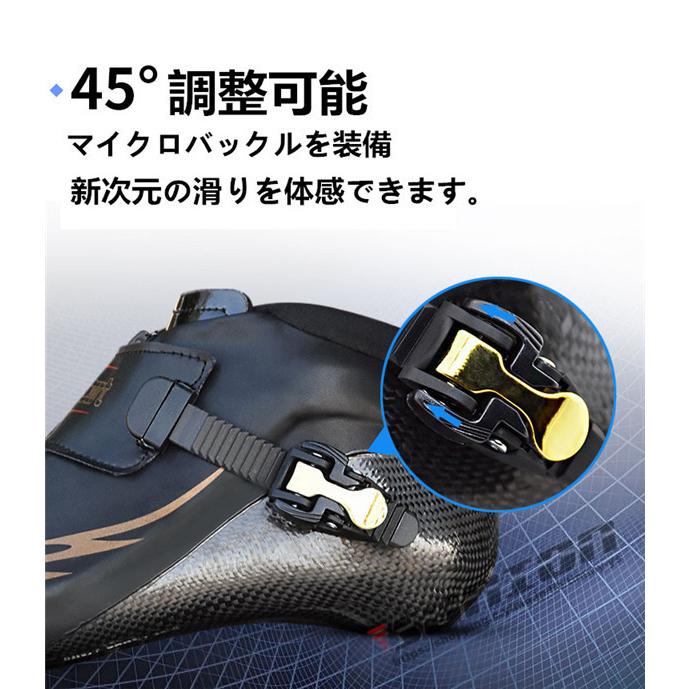 スピードスケート靴 スケート 靴 フィギュアスケート フィギュア シューズ 固定式 エッジカバー付き 研磨済み サイズ調整可能 ギフト プレゼント 予めご了承下さい