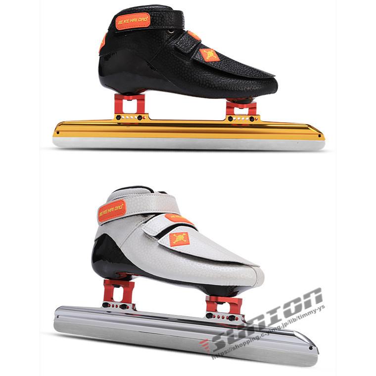 スピードスケート靴 スケート 靴 フィギュアスケート フィギュア シューズ 固定式 エッジカバー付き 研磨済み サイズ調整可能 ギフト プレゼント 予めご了承下さい