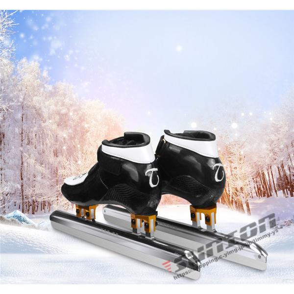 スピードスケート靴 スケート 靴 フィギュアスケート フィギュア シューズ 固定式 エッジカバー付き 研磨済み サイズ調整可能 ギフト プレゼント 予めご了承下さい