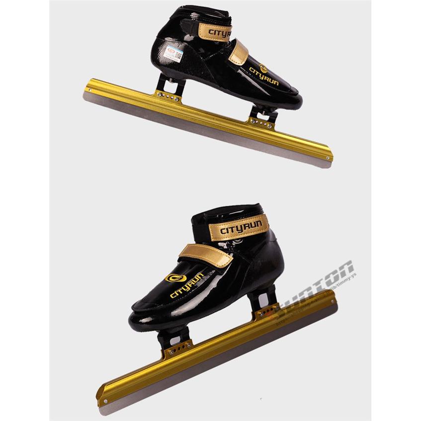 新生活 スピードスケート靴 ノーマル スケート 靴 マイクロファイバー カーボン構造 シューズ 固定式 エッジカバー付き 研磨済み ギフト プレゼント Materialworldblog Com