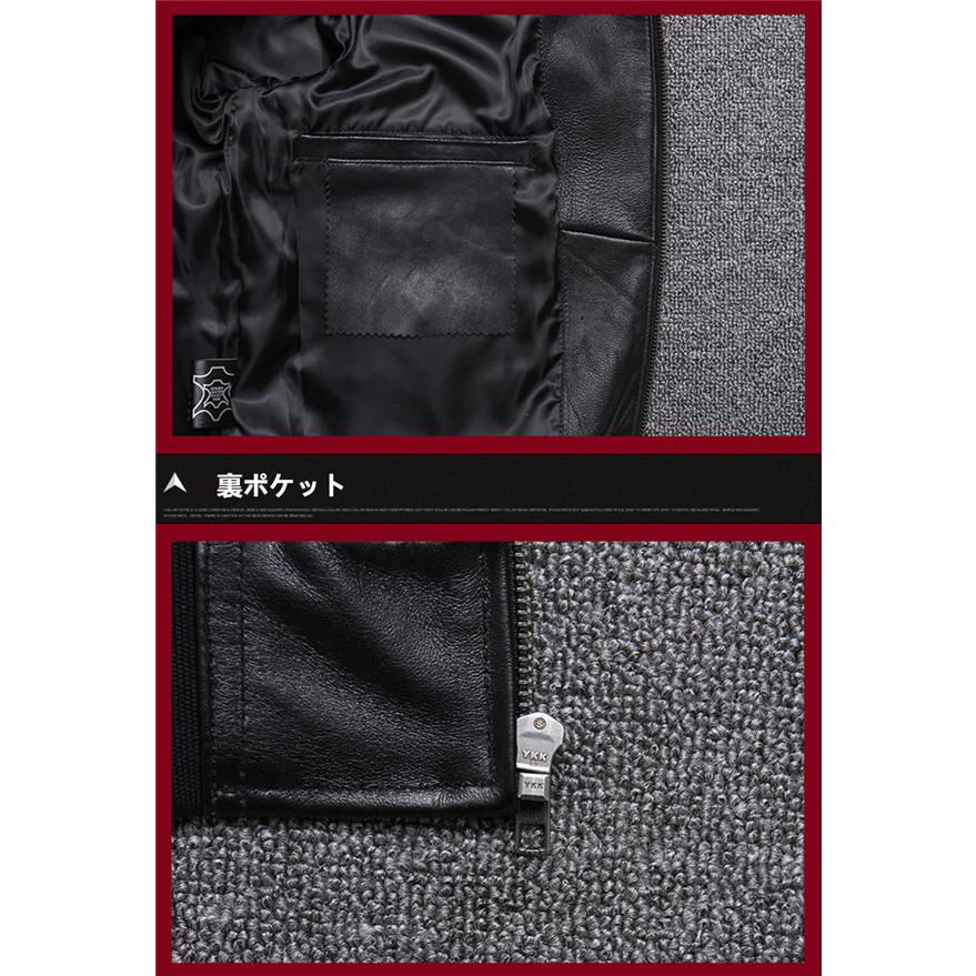 本革ジャケット 秋冬 羊革 ライダースジャケット バイクウェア メンズ