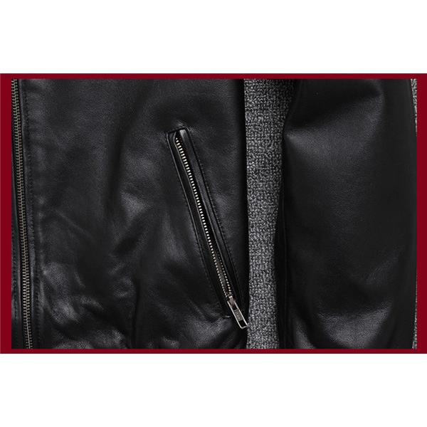 限定12月24日迄13800円【新品未使用】上質な本革ラム　ライダースジャケット 本革ジャケット 秋冬 羊革 ライダースジャケット バイクウェア メンズ