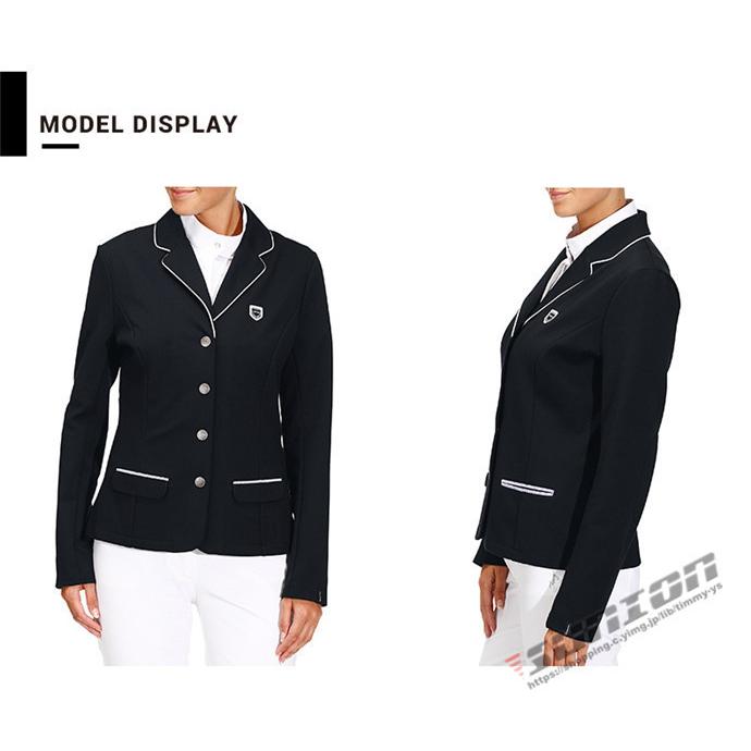 売店 乗馬用品 競技用 ショージャケットレディース 競技ジャケット じょうらん ソフトジャケット 上着ストレッチ 防風 撥水 障碍 馬具 乗馬用 Materialworldblog Com
