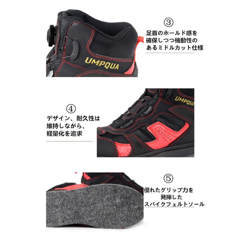 フィッシングシューズ フェルト スパイクソール 靴 シューズ 釣り フィッシング ピンフエルトシューズ 磯靴 渓流 鮎 通気性 耐滑性 シューズ ブーツ_6