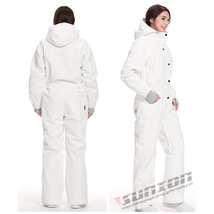 スノーボードウエア ウェア ツナギ ワンピース オールインワン 中綿 レディース スキー 防寒フード snow 防風 防寒 保温 スノーボード アウトドア 地］：