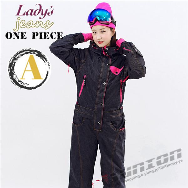 スノーボードウエア ウェア ツナギ ワンピース オールインワン 中綿 レディース スキー 防寒フード snow 防風 防寒 保温 スノーボード アウトドア 地］：