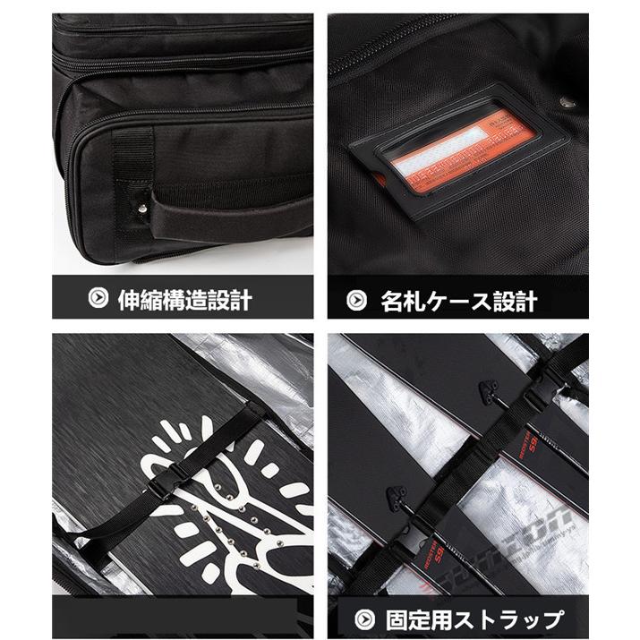 スノーボードケース キャスター 付き オールインワン 大容量収納 4WAY 前面3ポケット ボードケース スノーボード ウェア ボード ブーツ ゴーグル など収納可 