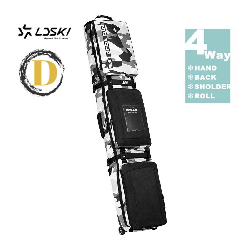 スノーボードケース キャスター 付き オールインワン 大容量収納 4WAY 前面3ポケット ボードケース スノーボード ウェア ボード ブーツ ゴーグル など収納可 