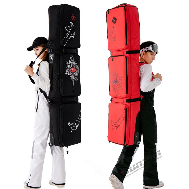 スノーボードケース キャスター 付き オールインワン 大容量収納 4WAY 前面3ポケット ボードケース スノーボード ウェア ボード ブーツ ゴーグル など収納可 