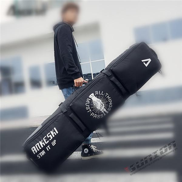スノーボードケース キャスター 付き オールインワン 大容量収納 4WAY 前面3ポケット ボードケース スノーボード ウェア ボード ブーツ ゴーグル など収納可 