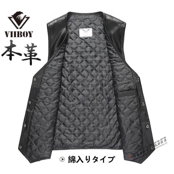 レザーベスト メンズ ラムレザー ベスト 本革 羊革 高級レザー