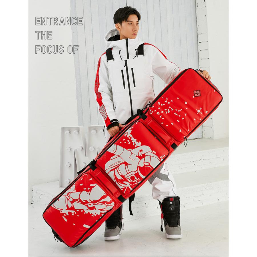 【クーポン】 スノーボードケース キャスター 付き オールインワン 大容量収納 4WAY 前面3ポケット ボードケース スノーボード ウェア ボード ブーツ ゴーグル など収納可 【1780944743】(11077円)