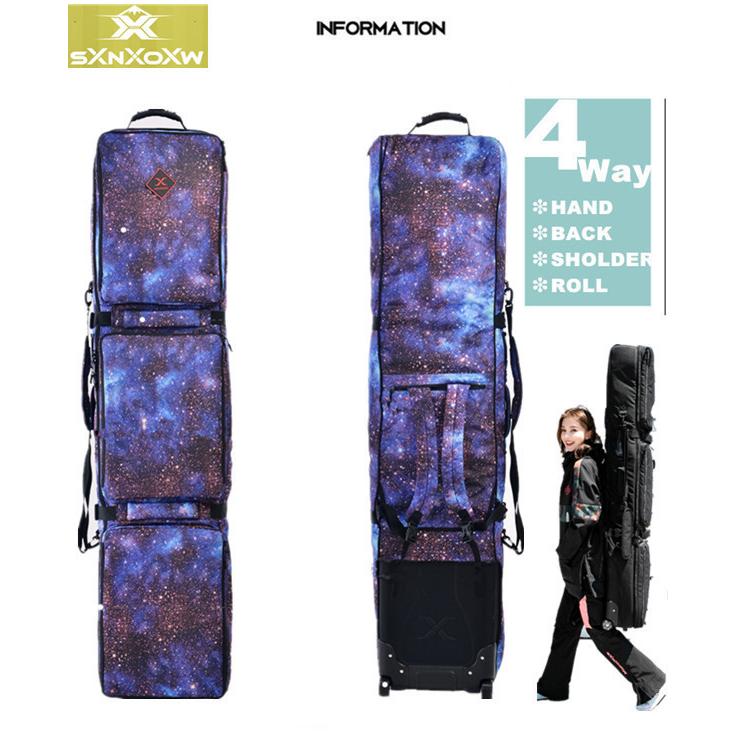 【クーポン】 スノーボードケース キャスター 付き オールインワン 大容量収納 4WAY 前面3ポケット ボードケース スノーボード ウェア ボード ブーツ ゴーグル など収納可 【1780944743】(11077円)