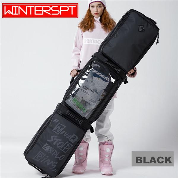 【新品未開封】 スノーボードケース キャスター 付き オールインワン 大容量収納 4WAY 前面3ポケット ボードケース スノーボード ウェア ボード ブーツ ゴーグル など収納可 【1614696606】(10043円)