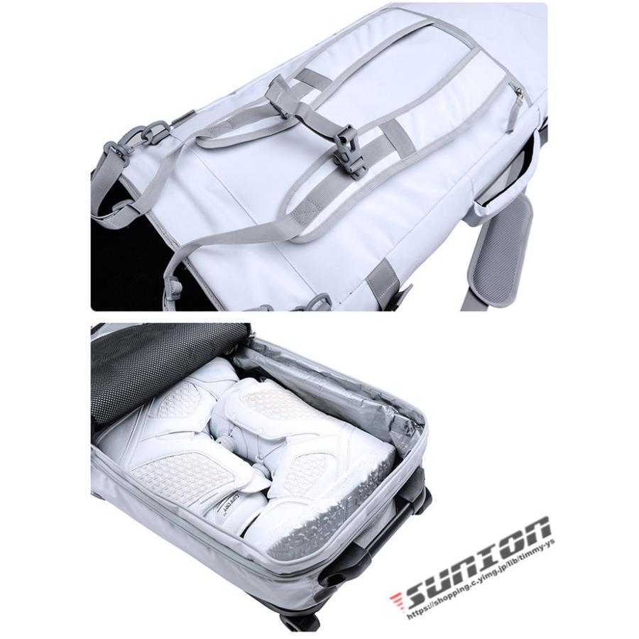 匿名配送 スノーボードケース キャスター 付き オールインワン 大容量収納 4WAY 前面3ポケット ボードケース スノーボード ウェア ボード ブーツ ゴーグル など収納可 【R2155552526】(13407円)