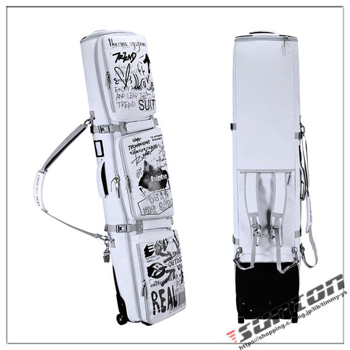 匿名配送 スノーボードケース キャスター 付き オールインワン 大容量収納 4WAY 前面3ポケット ボードケース スノーボード ウェア ボード ブーツ ゴーグル など収納可 【R2155552526】(13407円)