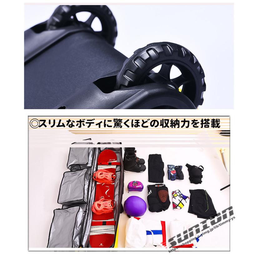 スノーボードケース キャスター 付き オールインワン 大容量収納 4WAY 前面3ポケット ボードケース スノーボード ウェア ボード ブーツ ゴーグル など収納可 