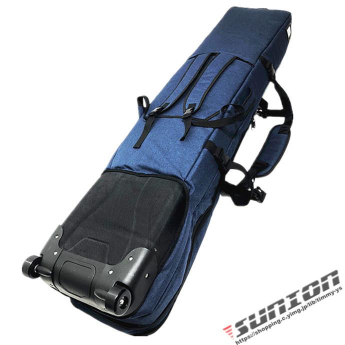 スノーボードケース キャスター 付き オールインワン 大容量収納 4WAY 前面3ポケット ボードケース スノーボード ウェア ボード ブーツ ゴーグル など収納可 