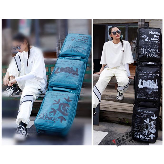 スノーボードケース キャスター 付き オールインワン 大容量収納 4WAY 前面3ポケット ボードケース スノーボード ウェア ボード ブーツ ゴーグル など収納可 