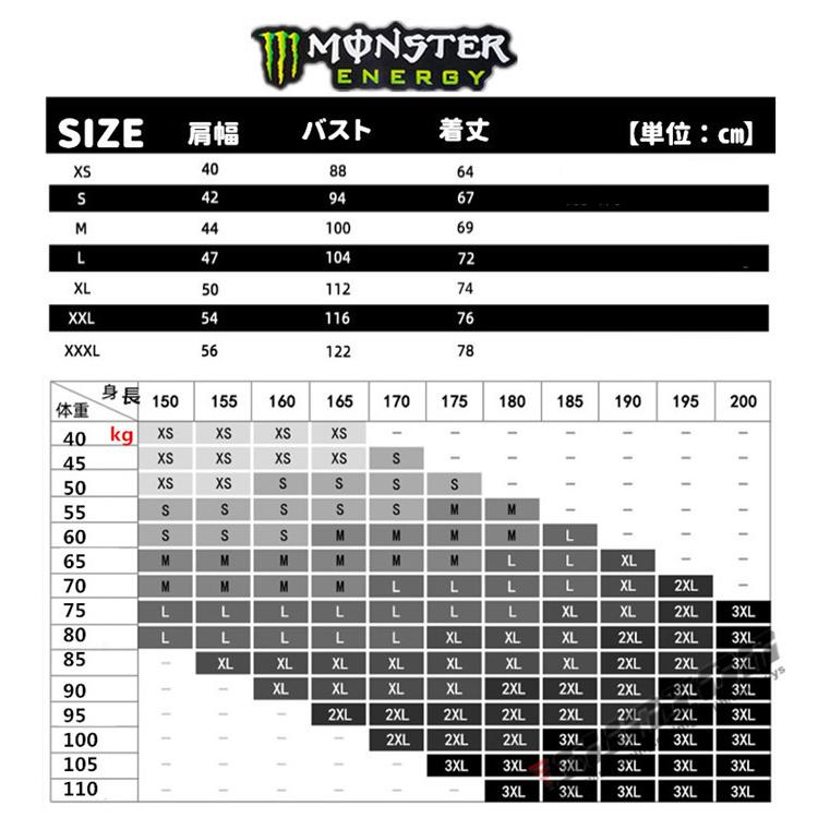 バイクウエア Tシャツ モンスター エナジー メンズ 半袖 ロゴ プリント