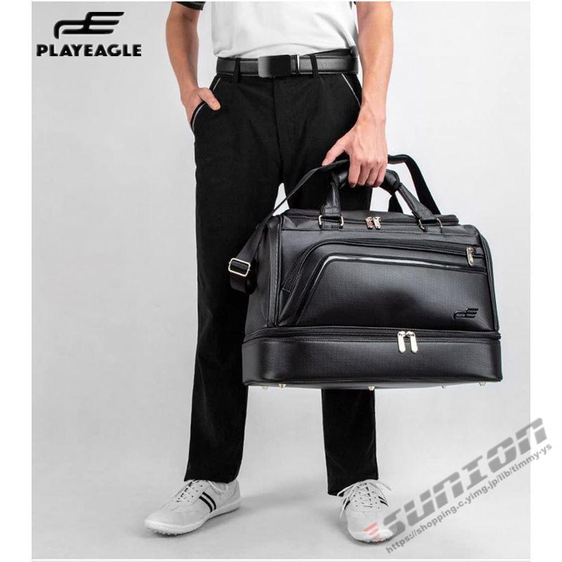 PORTER ブラック ゴルフ用　２層構造　ボストンバッグ le coq sportif golf 二層式トート型ボストンバッグ(シューズポケット