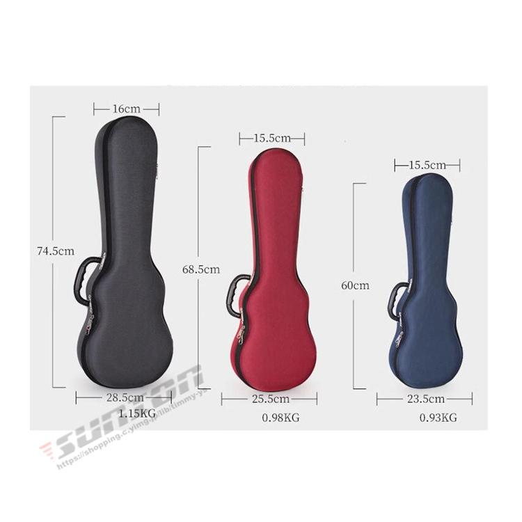 Ukulele Case ウクレレケース ウクレレ 楽器 ケース バッグ EVAケース 防水 リュック ソプラノ コンサート クッション付き 軽量_7