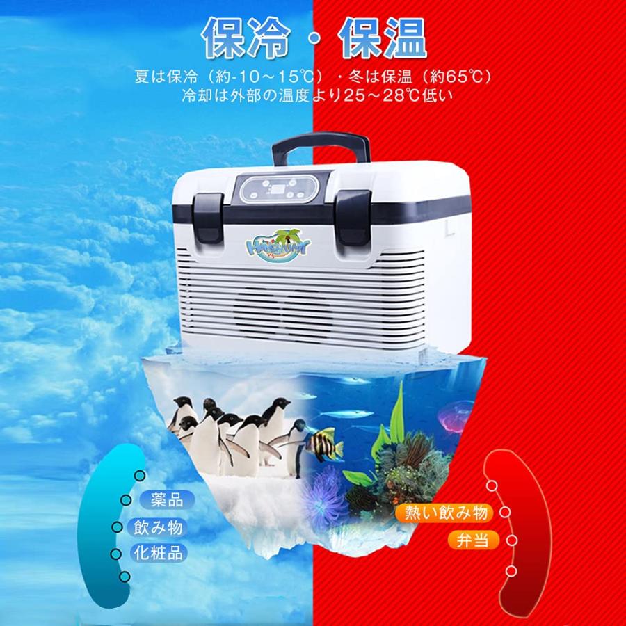 19L電子保温保冷ボックス 冷蔵庫 冷温庫 -10℃〜65℃ AC100〜240V