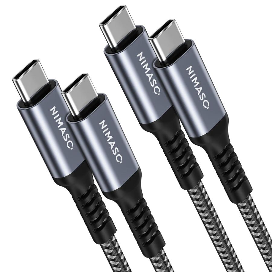 2本セット】NIMASO USB C/Type C to Type ケーブル 【2m+2m PD対応 60W 