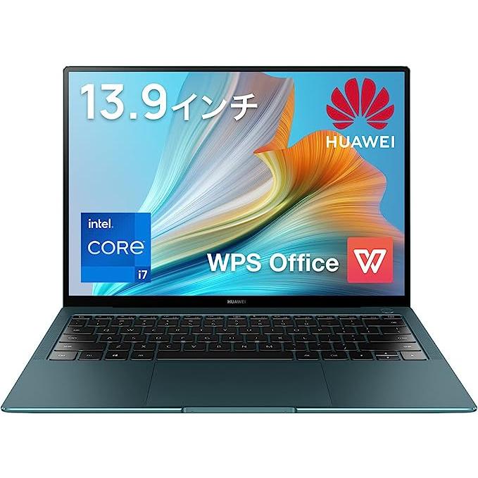 HUAWEI MateBook X Pro ノートパソコン 13.9インチ Windows 10 Home Core i7 メモリ16G/SSD1TB 指紋認証付き電源ボタン エメラルドグリーン | MateBook X Pro