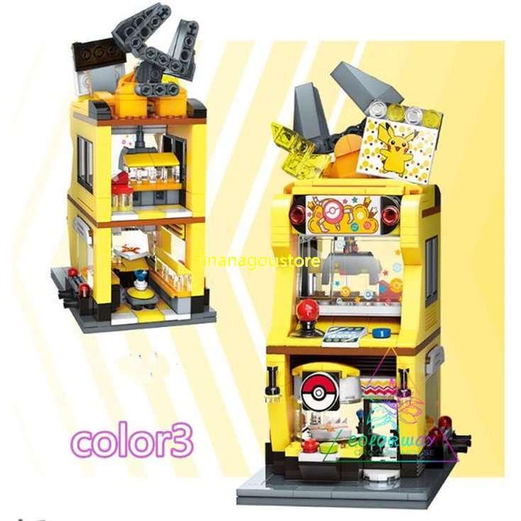 贅沢屋の ブロック おもちゃピカチュウ ポケモン ストリートビュー 町並み レゴ 互換 知育玩具 クリスマスプレゼント Aynaelda Com