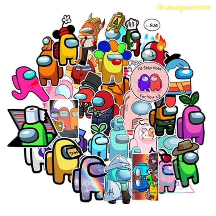 ステッカー Among Us アマングアス グッズ キャラクター シール 2点セット100枚 mtp チンアナ号ストア 通販 Yahoo ショッピング