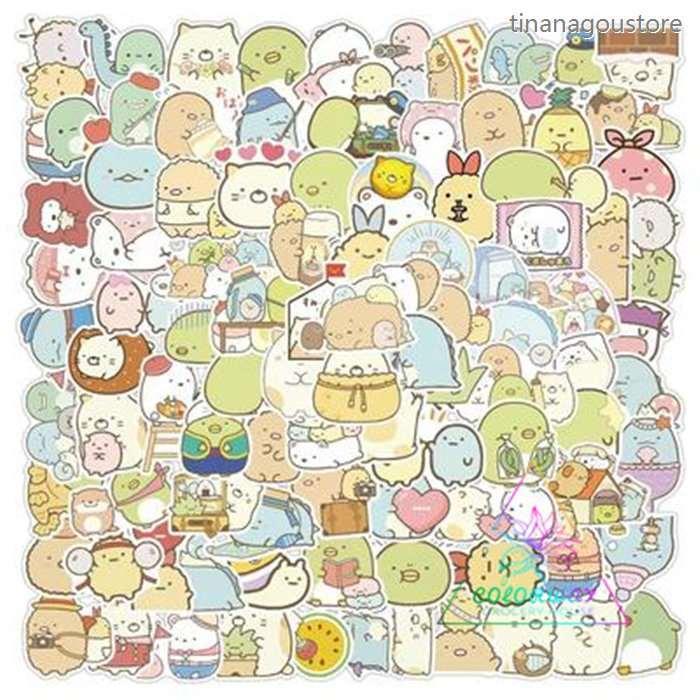 すみっコぐらし 100枚 ステッカー アニメ キャラクター シール pnk チンアナ号ストア 通販 Yahoo ショッピング