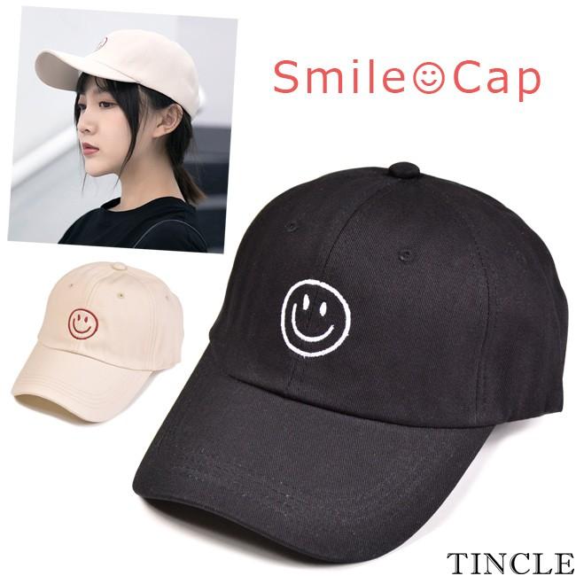 帽子 キャップ スマイル ベースボールキャップ カジュアル オシャレ レディース ファッション Bs197 Tincle 通販 Yahoo ショッピング