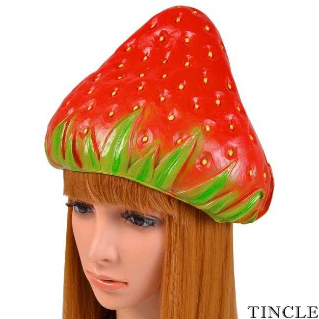 イチゴ 帽子 苺 いちご リアル ハット 果物 おもしろ ハロウィン 雑貨 コスプレ 小道具 Ca360 Tincle 通販 Yahoo ショッピング
