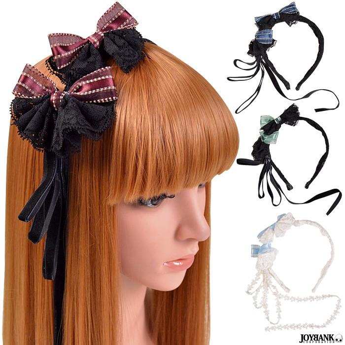 レース リボン フリル カチューシャ 4color ヘアアクセサリー ヘッドドレス ゴスロリ ロリータ コスプレ 小物 ゆうパケット1点まで M便 1 1 M便 1 1 Km 842 Tincle 通販 Yahoo ショッピング