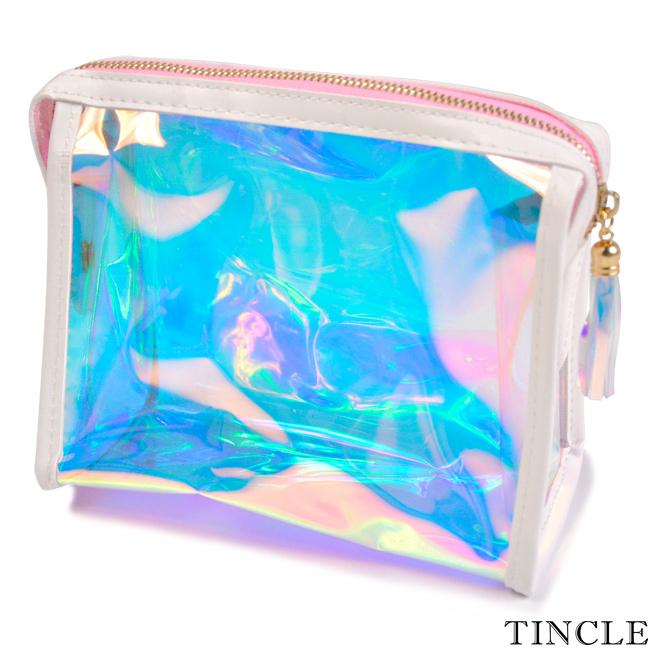 ポーチ クリア オーロラ 大サイズ レインボー タッセル 化粧ポーチ 小物入れ メイク 雑貨 Zp040 Tincle 通販 Yahoo ショッピング