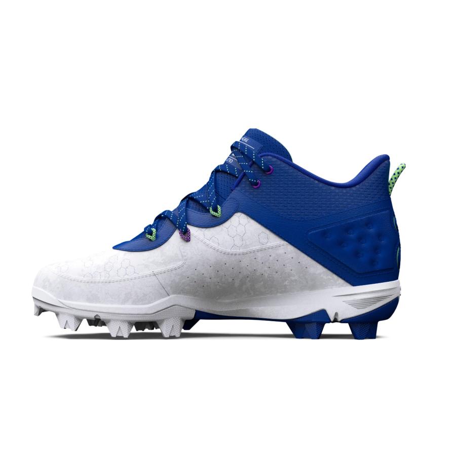 アンダーアーマー ハーパー8 ミッド ベースボール 野球 ブルー/ホワイト Under Armour Harper 8 Mid RM