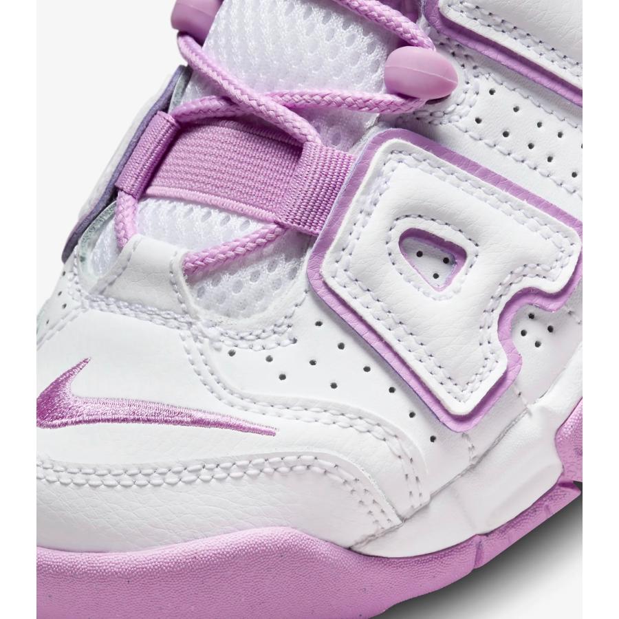 ナイキ モアテン エア モア アップテンポ 大人OK ホワイト/パープル Nike Air More Uptempo Big Kids' FN6976-100 White/Rush Fuchsia キッズ レディース｜tings｜07