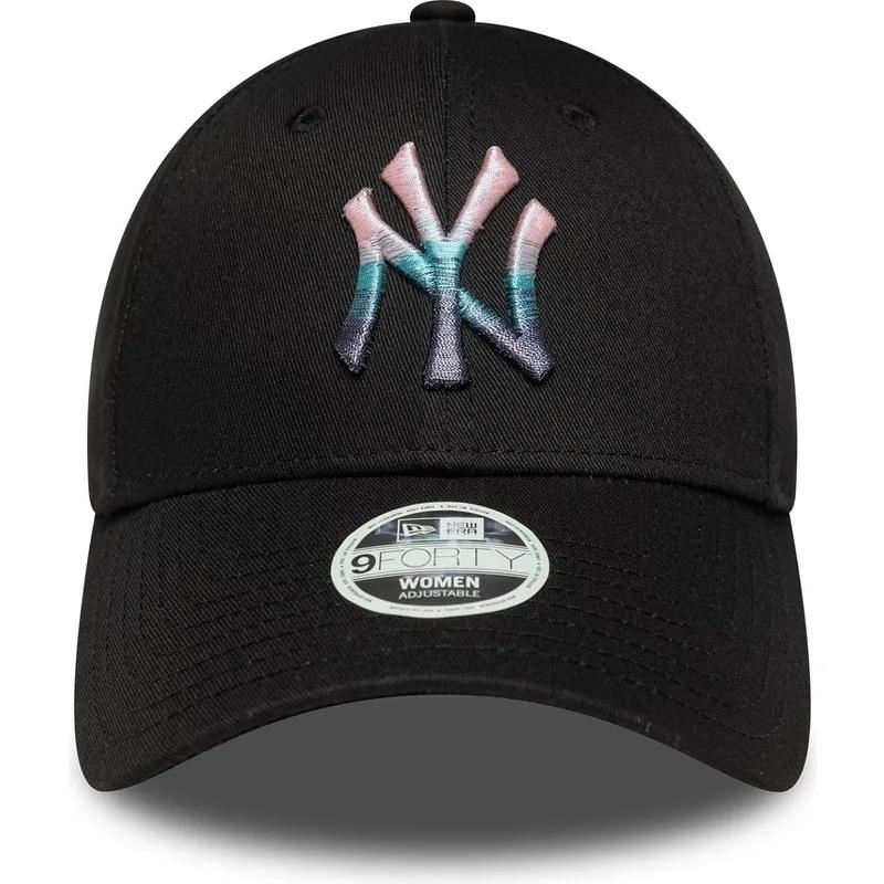 ニューエラ キャップ 9forty レディース ブラック グラデーション NY NEW ERA（ニューエラ） メタリック ロゴ ニューヨーク ヤンキース